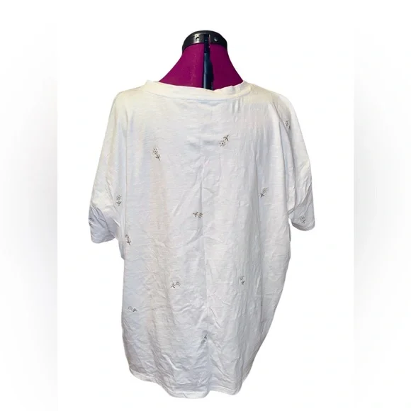 24/7 Dawson Embroidered Floral Crew Neck Tee 3x NWOT - Picture 7 of 10